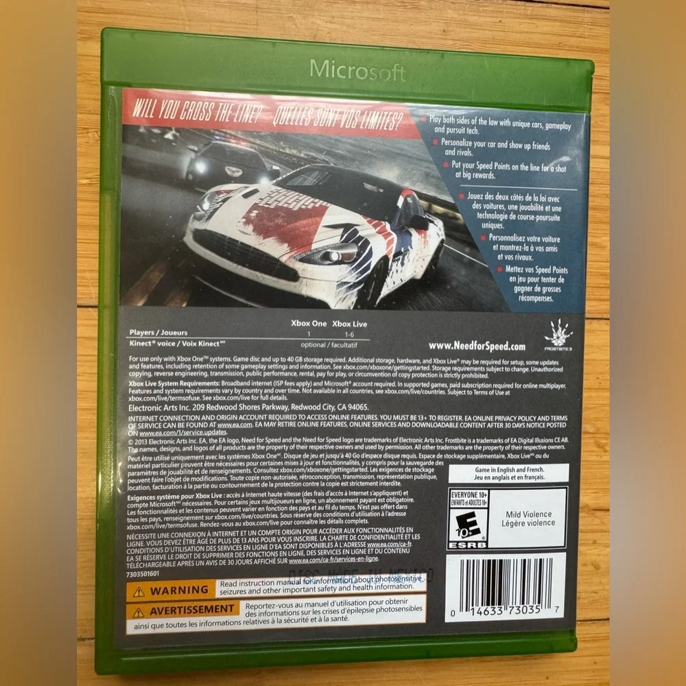 Need for Speed: Rivals (Microsoft Xbox One, 2013)